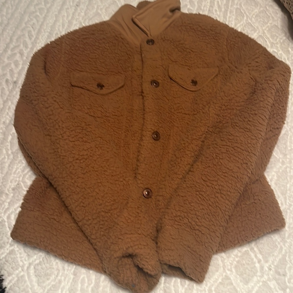 Fluffy brown jacket